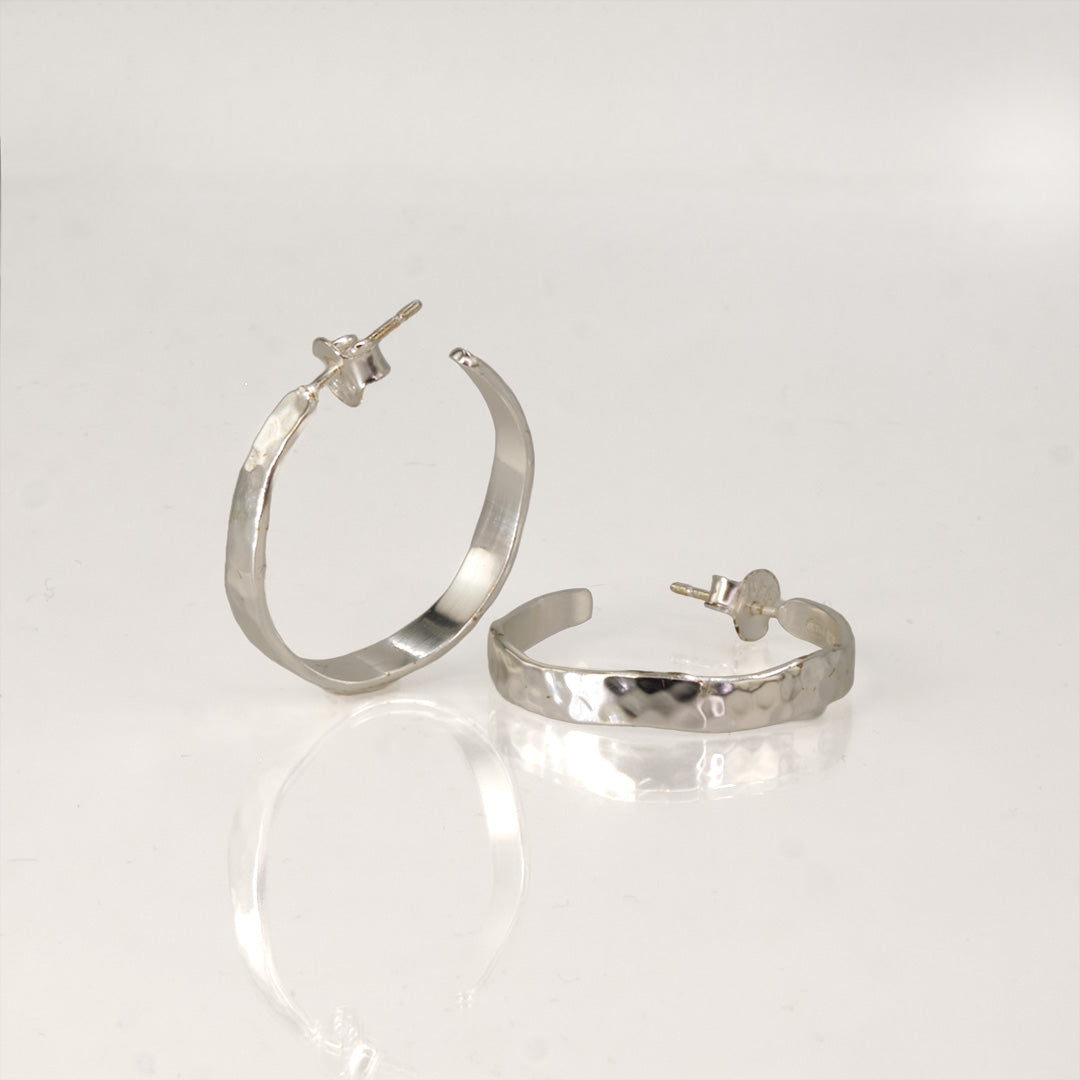 Stone Copenhagen Aura Hoops Earring Silver