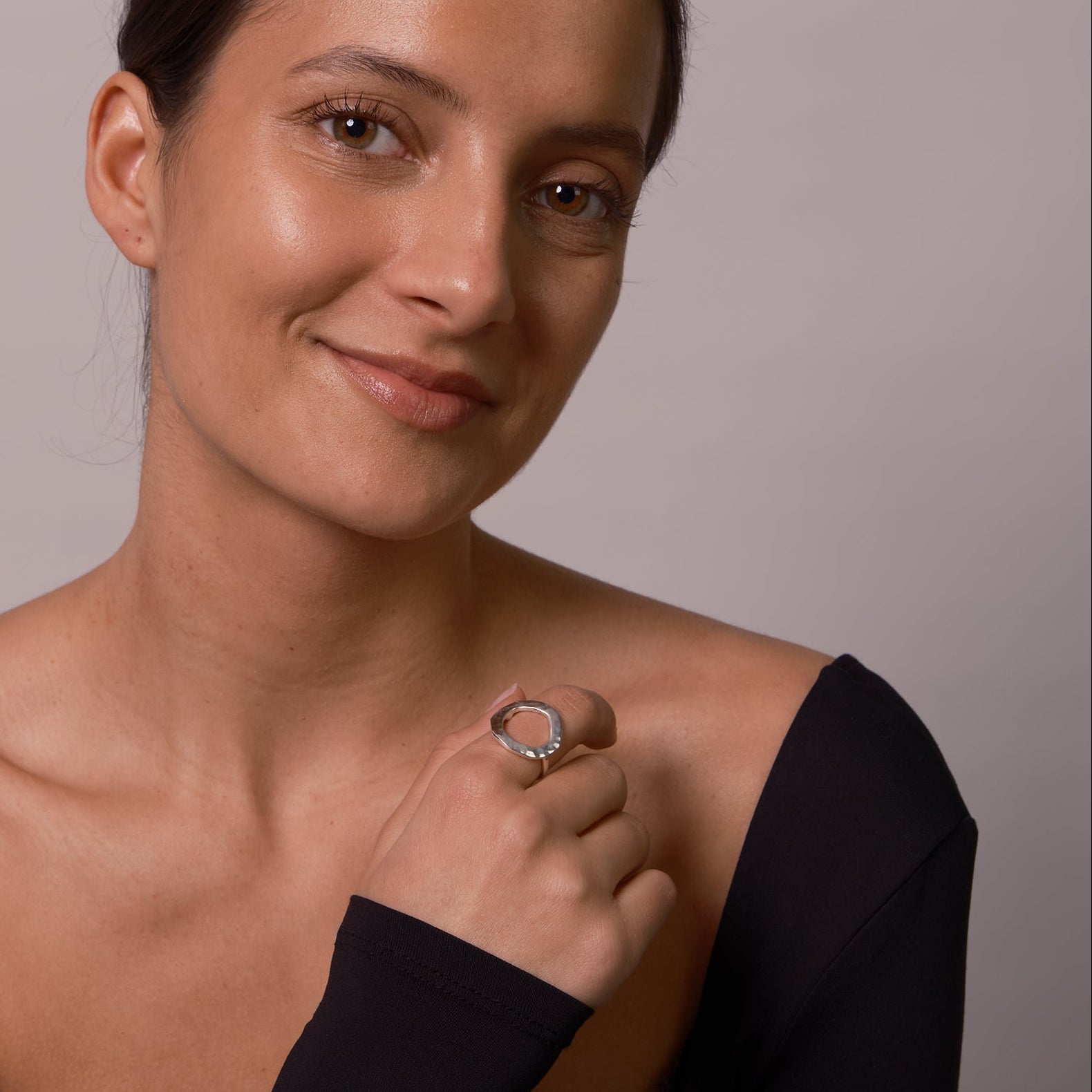 Stone Copenhagen Circle of Life Ring Silver