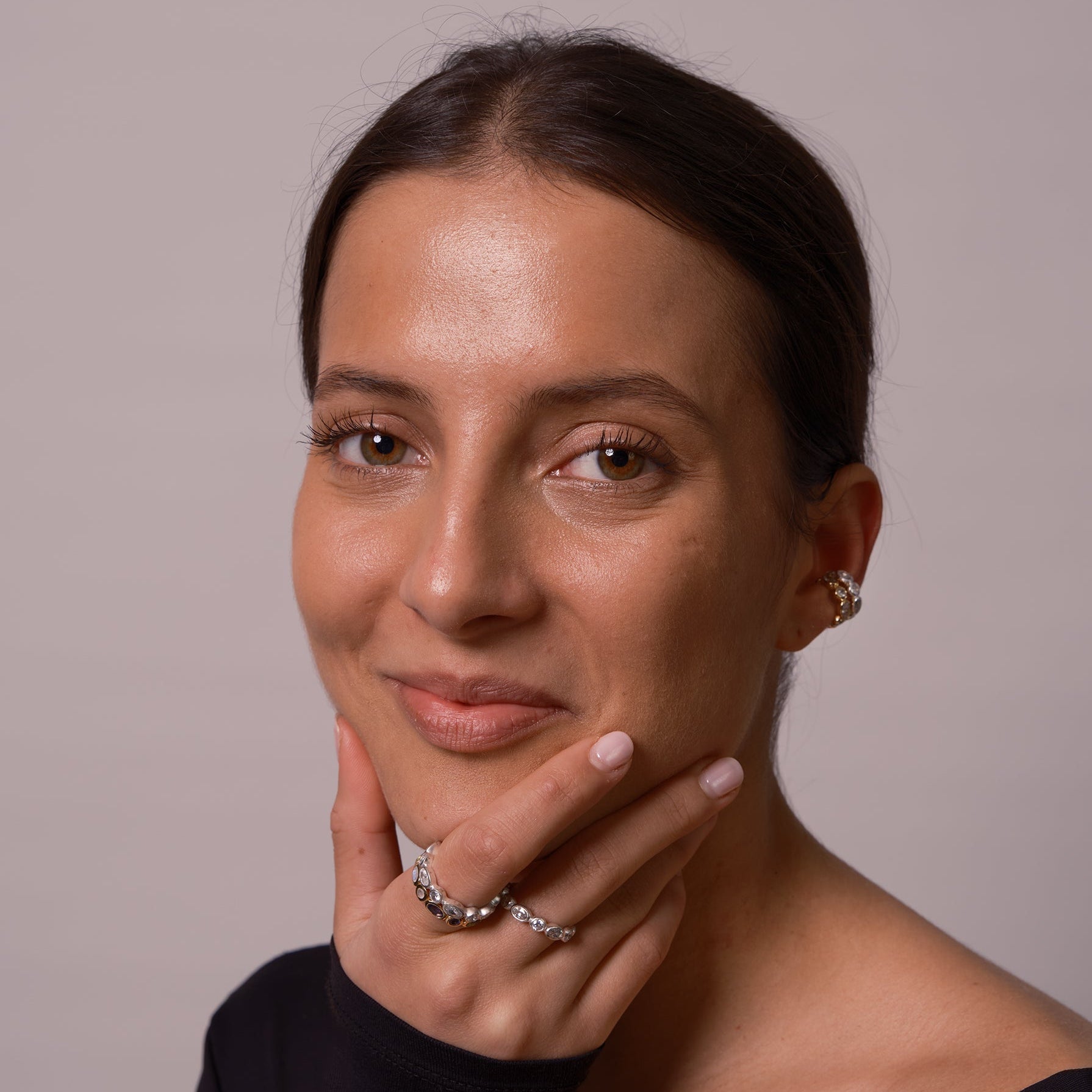 Stone Copenhagen Nebula Ear Cuff Earring Gold