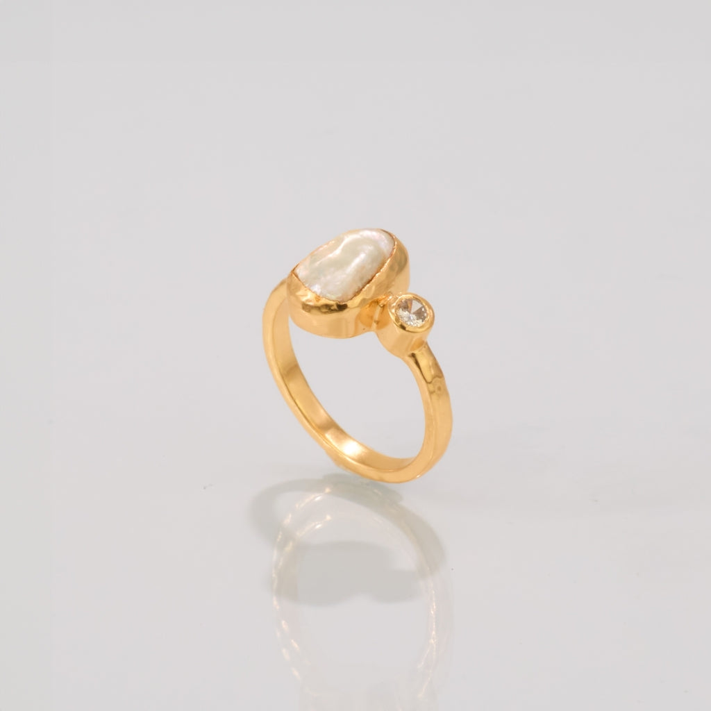 Stone Copenhagen Neptune's Eye Ring Gold