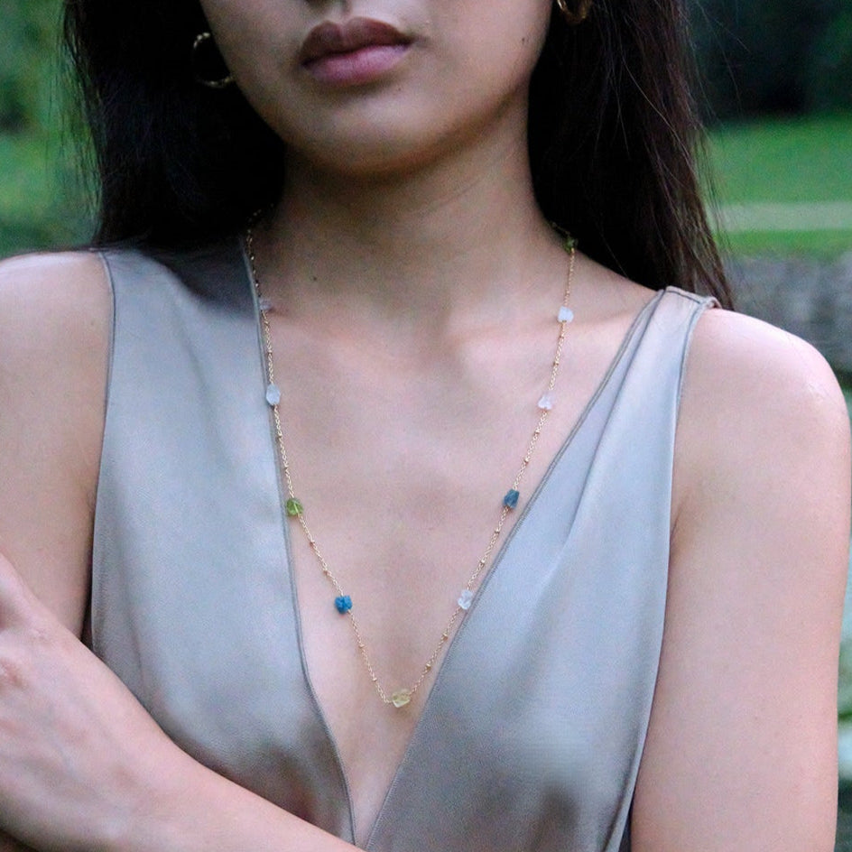 Stone Copenhagen Prism 60 cm Necklace Necklace Gold