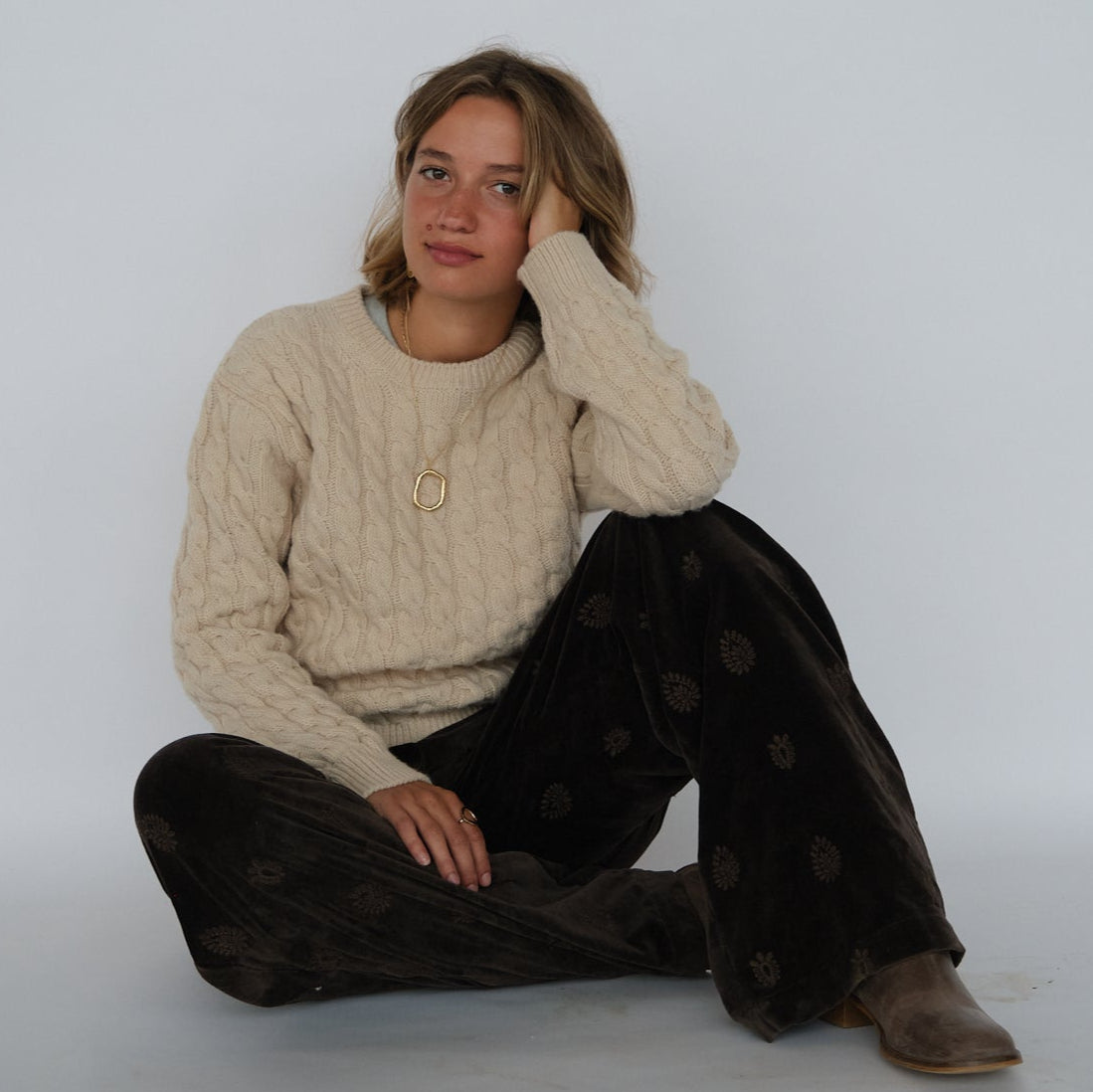 Stone Copenhagen Halo Pendant Pendant Gold