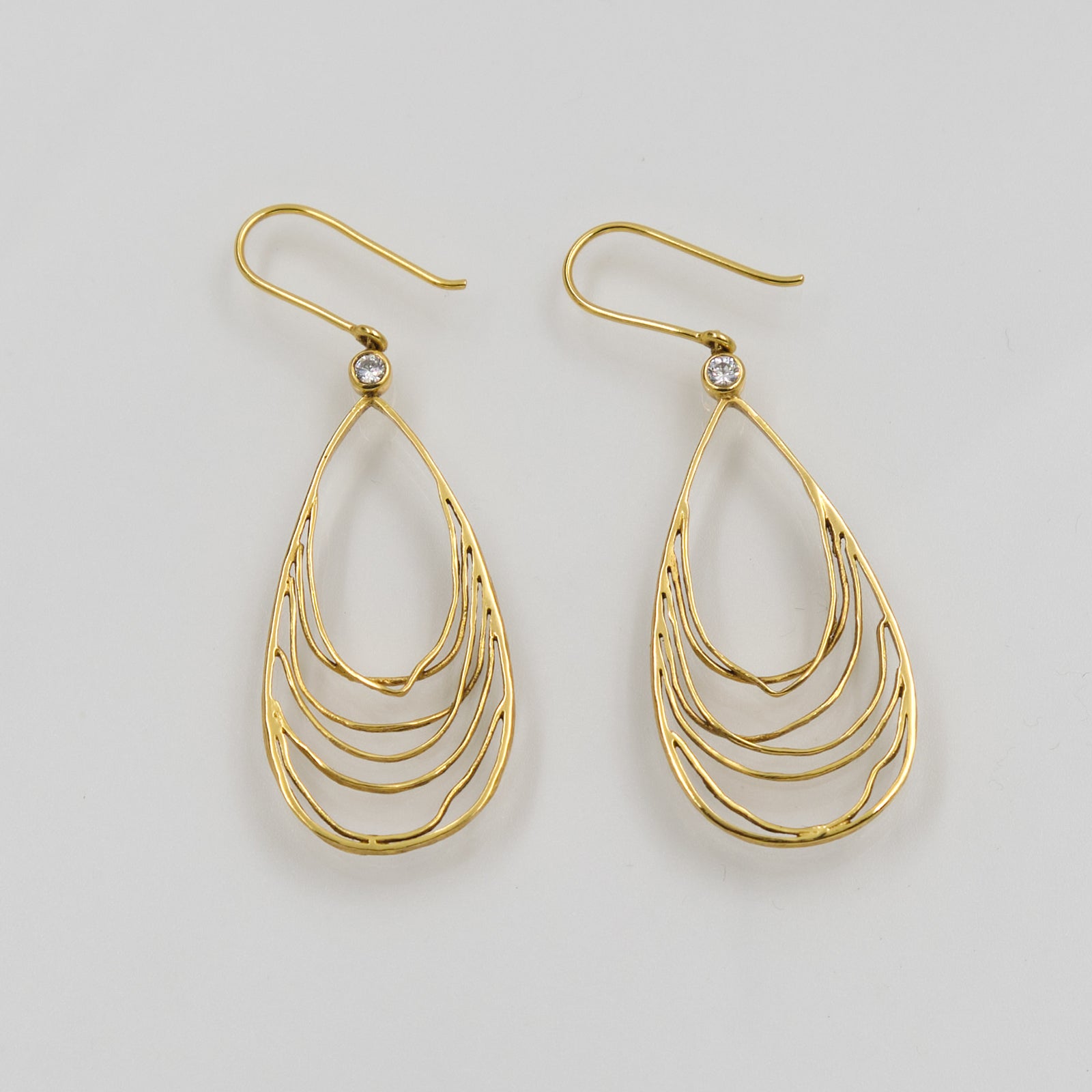 Stone Copenhagen Sparkle Drops Earring Guld