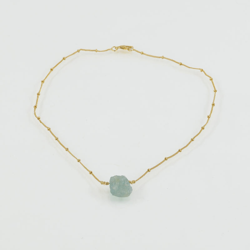 Stone Copenhagen Sun Glitter Halskæde Necklace Aquamarine