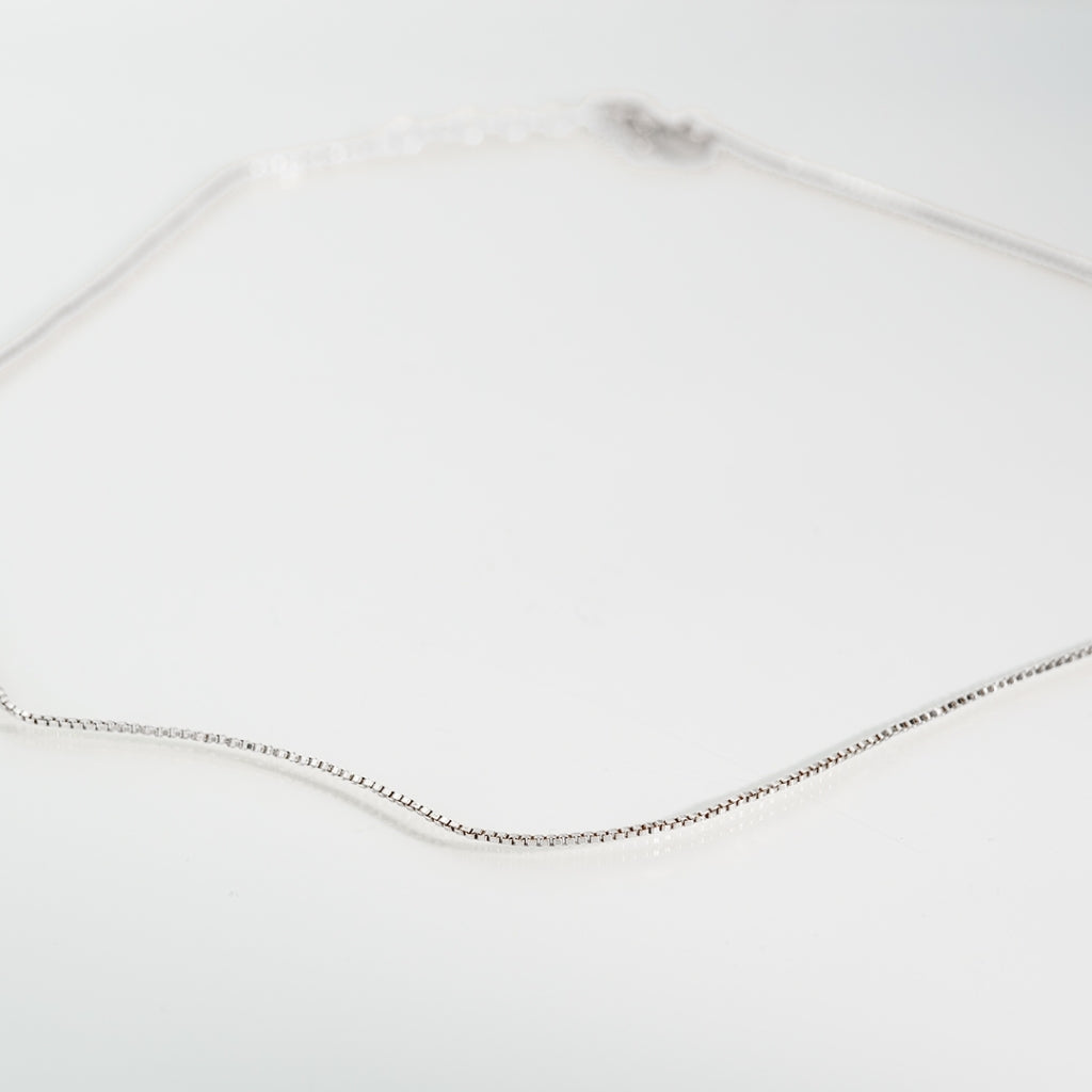 Stone Copenhagen Box chain - 40 cm Necklace Sølv
