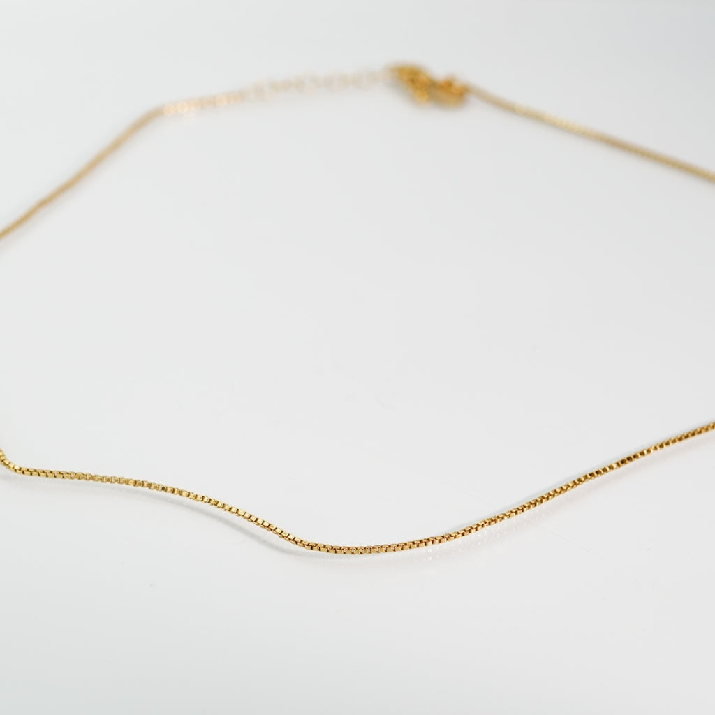 Stone Copenhagen Box chain - 50 cm Necklace Guld